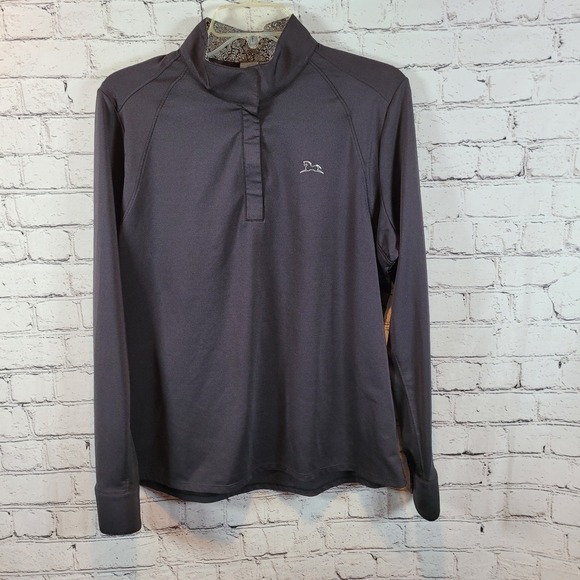 R.J. Classics 37.5 Technology Wmns XL Black 1/4 Zip Long Sleeve Athletic Top - Picture 2 of 6